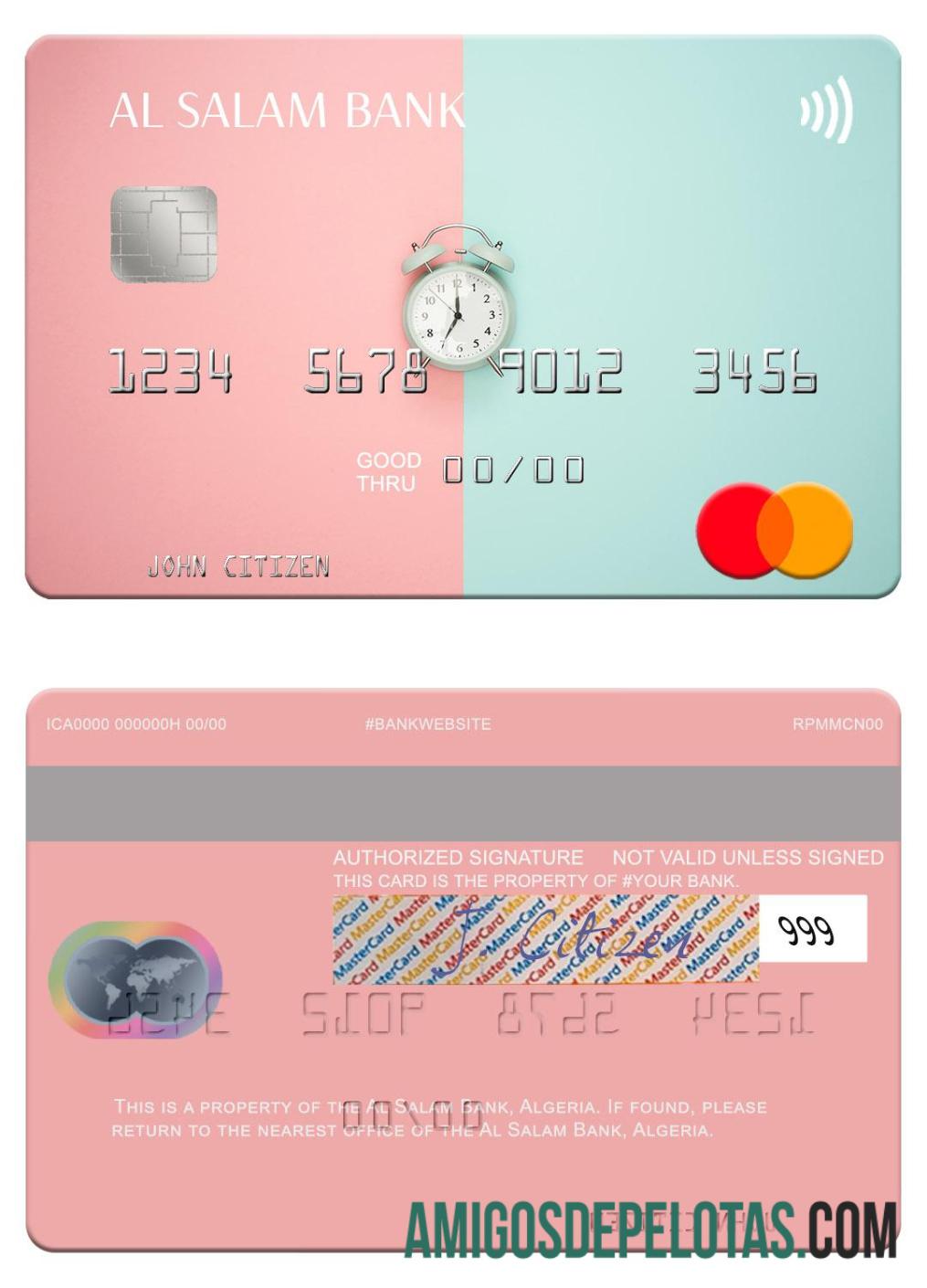 Argélia Al Salam Bank Mastercard baixar para verificação